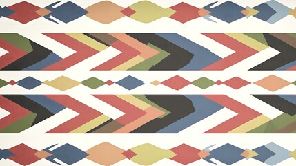 Artistic ethnic-inspired abstract patterns with vibrant, colorful arrangements and dynamic visual elements