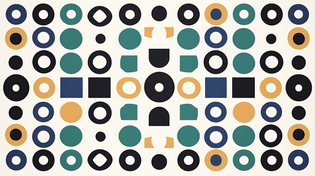 Ethnic artwork with geometric details and a touch of traditional decorative artistry in bold colors