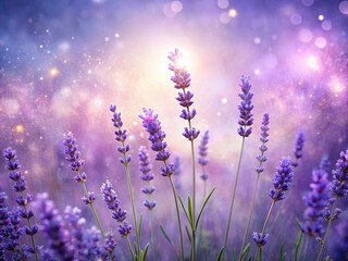 Naklejka premium Elegant lavender watercolor template perfect for creating stunning invitations, posters, and greeting cards.