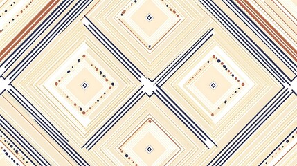 Intricate geometric ethnic design with decorative borders in bright and contrasting colors