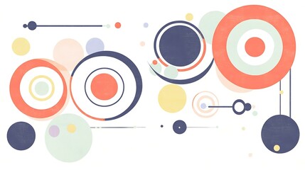 Obraz premium Abstract artistic ethnic designs in a colorful blend, incorporating dynamic shapes and vibrant hues