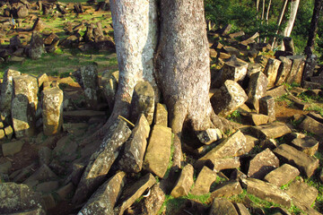 Fototapeta premium Megalithic sites Gunung Padang, Cianjur, West Java, Indonesia