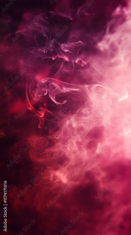 Wall mural a subtle bokeh background with shades of pink and red, leaving space for text in the center