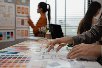 drawing website ux ui app for mobile phone application and development template layout, UI...
