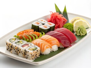 Sushi Platter Maki, Nigiri, Sashimi Composition, Japanese Cuisine, Food Photography Sushi, Japanese Food