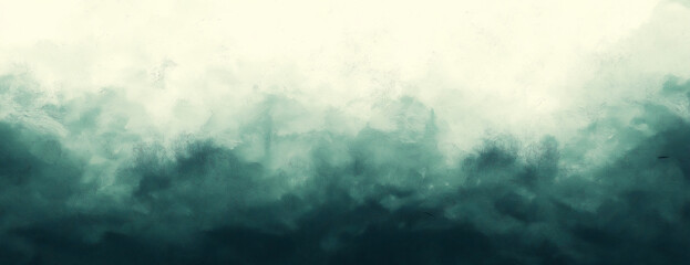 Deep green abstract gradation background, light and slightly darker areas are represented in natural gradation colors