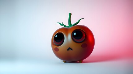 playful tomato character in a creative setting ideal for educational food related materials