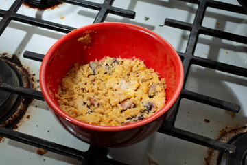 A view of a microwave cookie.
