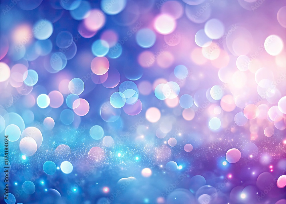 Aufkleber peaceful abstract art featuring a soft bokeh effect, dreamy wallpaper in a tranquil color palette wi