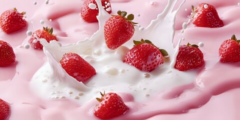 Strawberry Milk Splash: A Delightful Burst of Freshness