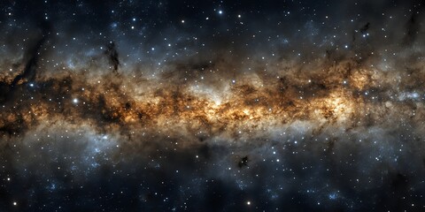 Majestic Panorama of the Milky Way Galaxy: A Celestial Tapestry of Stars and Nebulae