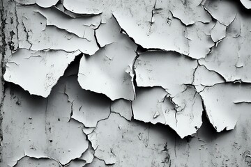 Obraz premium Abstract Black and White Cracked Paint Texture