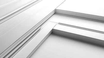 Fototapeta premium Abstract White Geometric Architectural Design