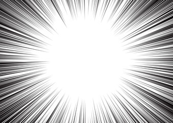 シンプルな集中線の背景素材