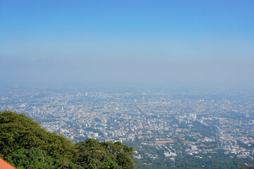 Fototapeta premium aerial view of Chiang Mai