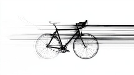 Fototapeta premium Speedy Bicycle Abstract Motion Blur Art Print