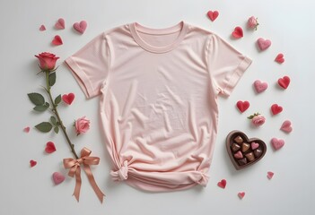 t-shirt mockup valentine day