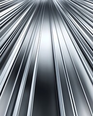Obraz premium Converging Metallic Grey Lines