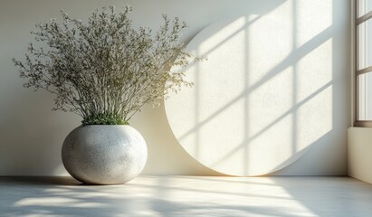 Round Embroidered Patch Mockup on Soft White Background