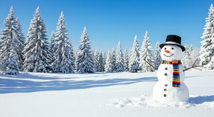 Obraz premium snowman in the snow