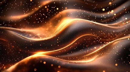 Mesmerizing cosmic waves of shimmering energy and celestial power  Swirling abstract patterns of glowing light fire