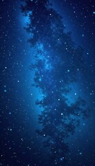Obraz premium Dark celestial backdrop with stars twinkling in various shades of blue and white, universe, night sky, astronomy