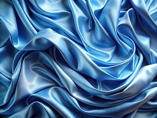 Obraz premium Elegant blue satin, double-exposed, forms a stunning background for fashion photography and design projects.