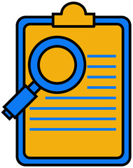 Diagnosis icon. Medical and healthcare. Filled outline icon style