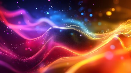 Abstract technology background features a dynamic digital graph representing the stock market, with vibrant colors and futuristic elements that convey complexity 