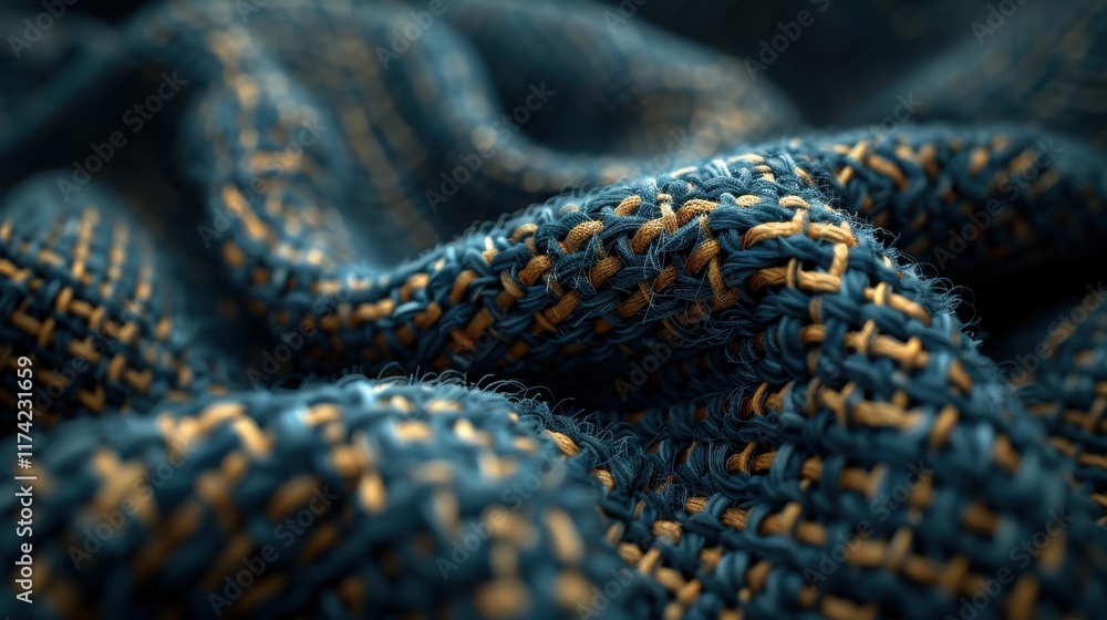 Poster close-up of textured fabric showcasing intricate weaving patterns.