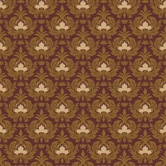 SEAMLESS BAROQUE DAMASK BRICK REPEAT BOHO MIRROR FOLK ANTIQUE PATTERN SWATCH