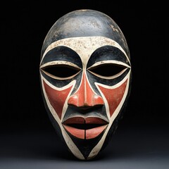 Traditional Tribal Mask with Vibrant Patterns