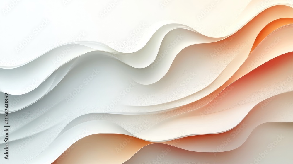 Poster Abstract wavy background with soft color gradients.