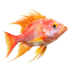 Fototapeta premium vibrant tropical fish swimming mid motion, showcasing bright colors and intricate details
