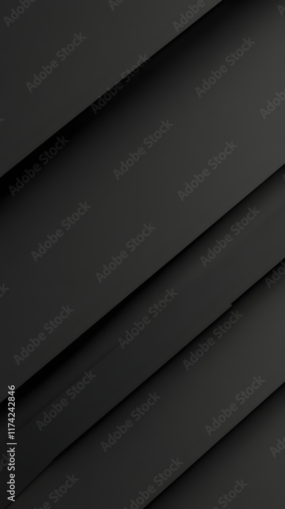 Poster diagonal overlapping black rectangles