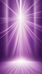  Light beams shining through a  purple background