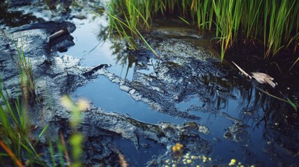 Serene Wildlife Scene in a River Delta Environment