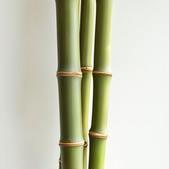 Obraz premium Bamboo tree stalk isolated on white background room for text