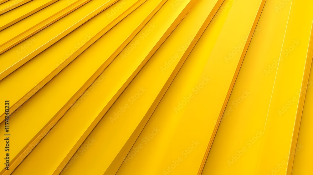 Poster diagonal pattern of bright yellow rectangular panels