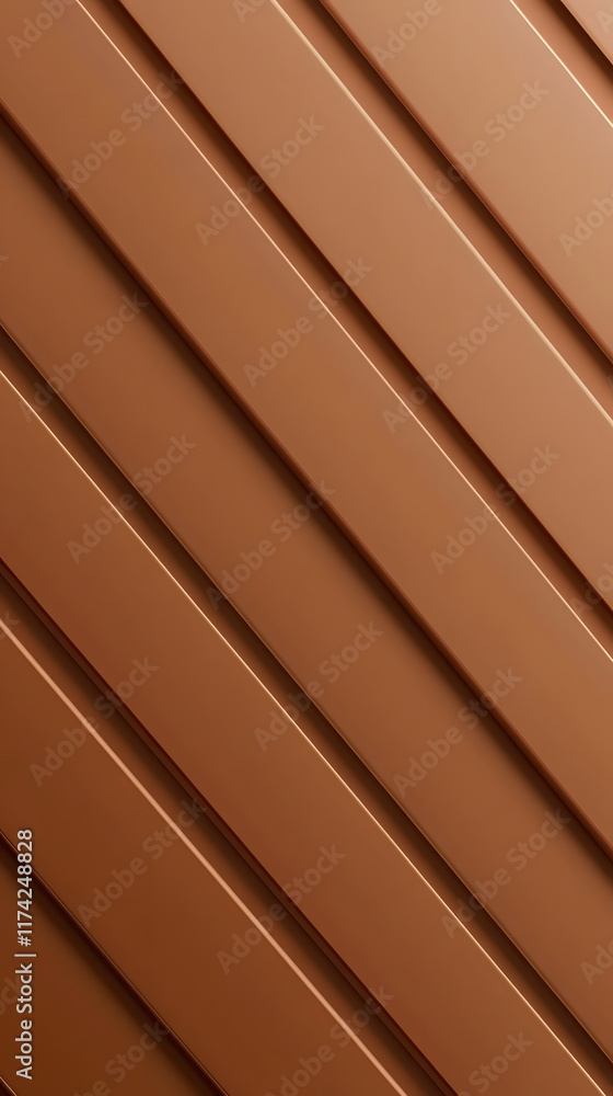 Poster diagonal pattern of brown rectangular panels
