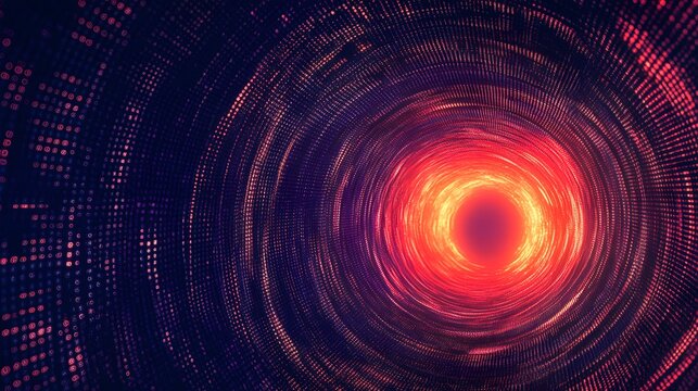 Abstract technology background features a mesmerizing binary code pattern, creating a digital matrix that symbolizes the intricate world of programming and computer technology