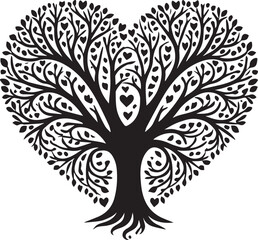 Obraz premium Black and white tree