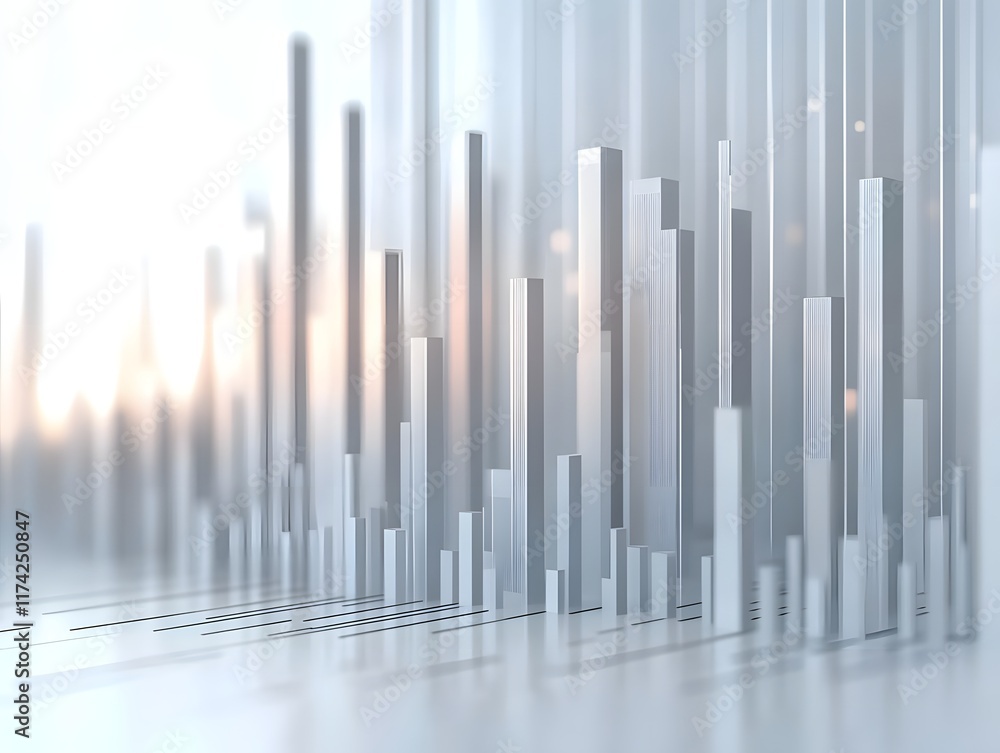 Poster an abstract representation of data visualization with a futuristic design. this image features verti