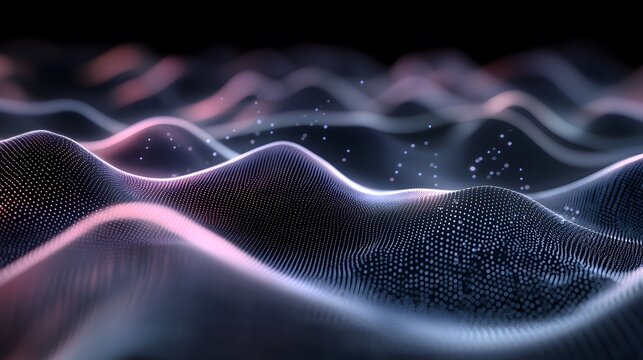 Abstract technology background features a digital brainwave interface created by intricate binary code, offering a high-tech perspective of the digital 