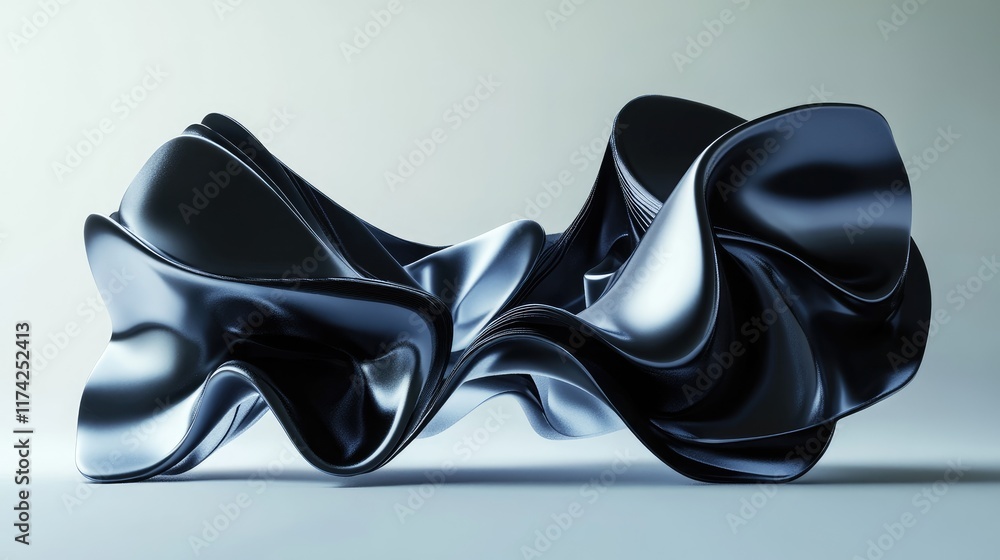 Aufkleber futuristic 3d abstract shapes showcasing innovative design for product visualization and modern art 