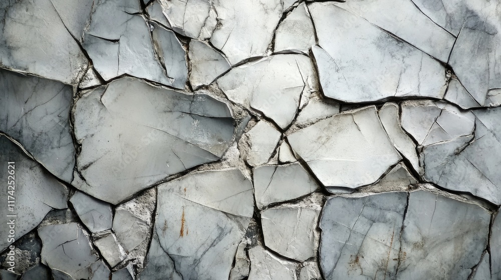 Poster gray shattered stone texture background with irregular patterns and weathered appearance suitable fo