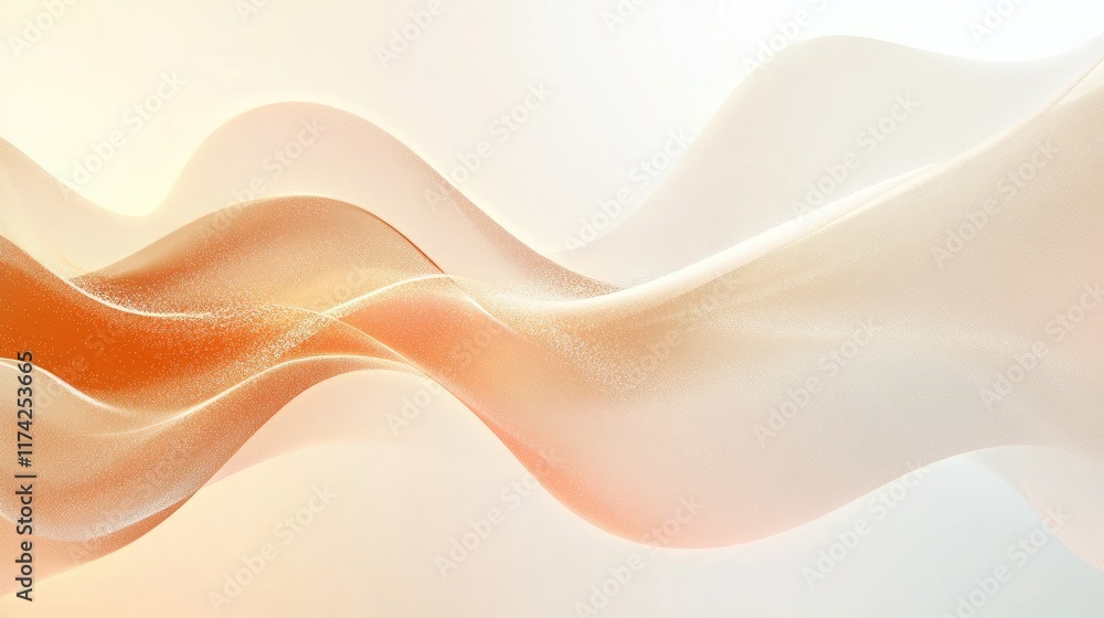 Poster elegant creamy fluid gradient waves abstract art for luxury background with textured sparkles soft c