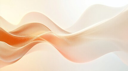 Obraz premium Elegant Creamy Fluid Gradient Waves Abstract Art for Luxury Background with Textured Sparkles Soft Color Palette and Marble Effect