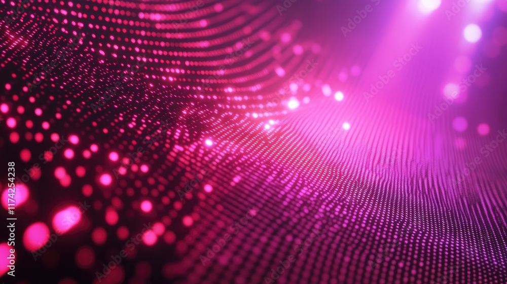 Poster abstract 3d digital backdrop featuring vibrant binary code with dynamic motion and glowing light eff