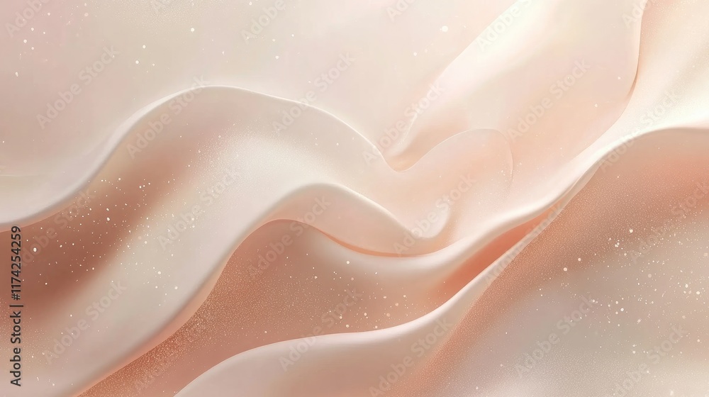 Poster luxurious creamy vanilla fluid gradient waves abstract marble art with sparkles elegant background f
